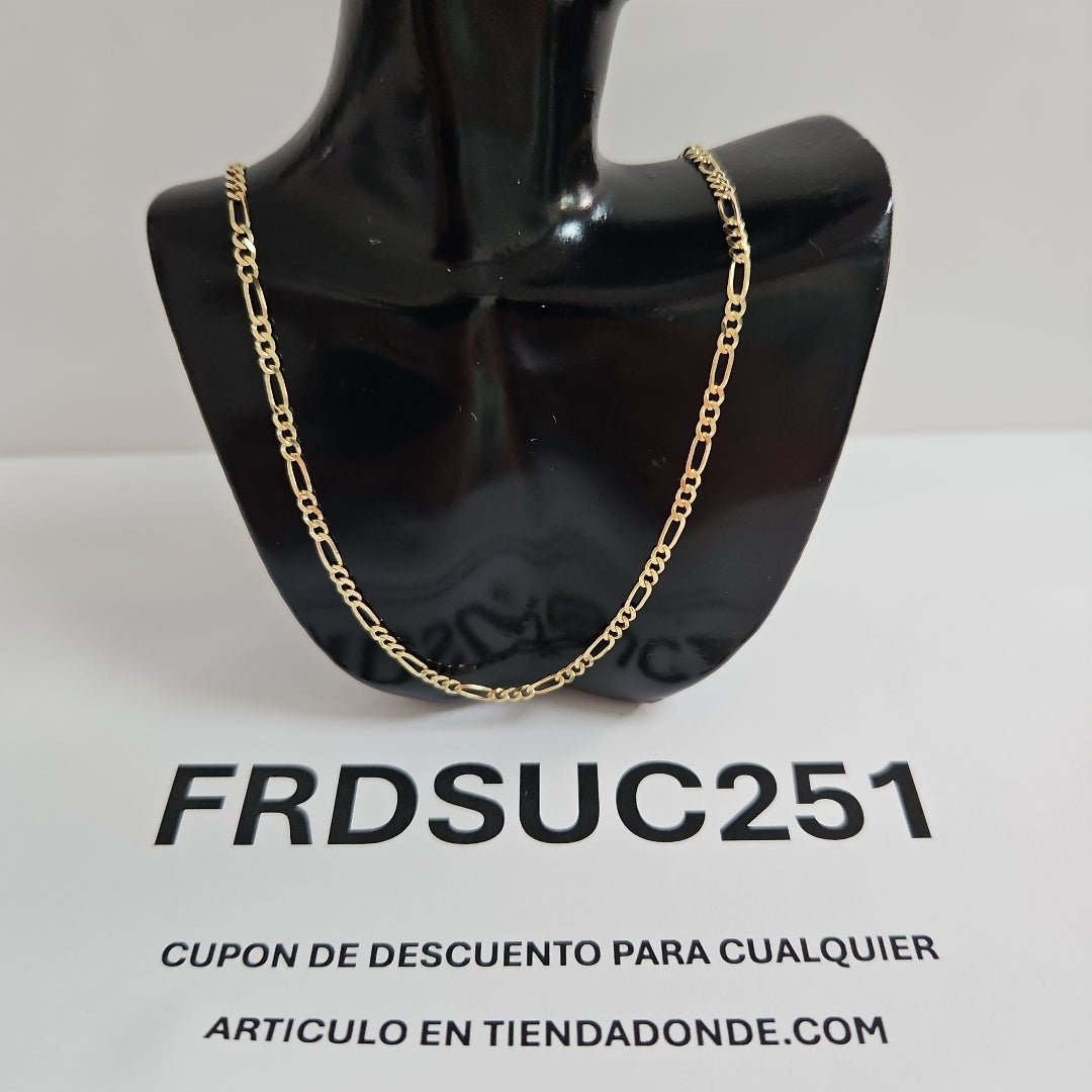 CADENAS TEJIDO 3X1 ORO 10K 55 CM 3.2 GR (NUEVO)