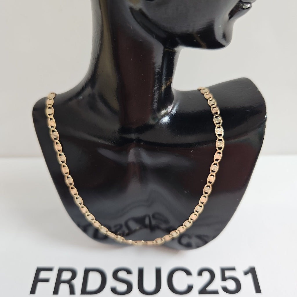CADENAS TEJIDO GUCHI ORO 10K 60 CM 3.3 GR (NUEVO)