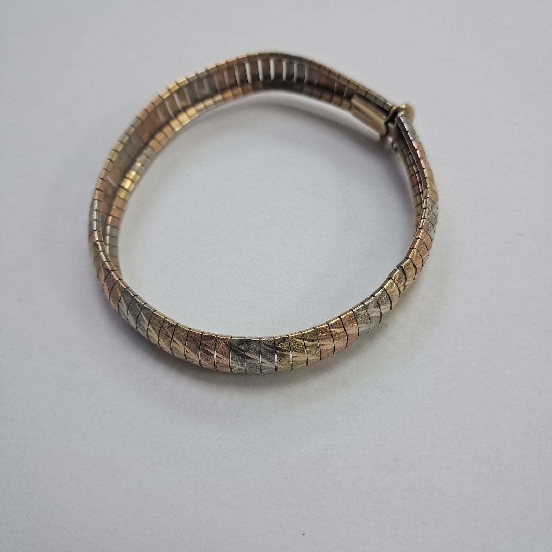 PULSERA ORO COMBINADO 14 K 18,40 GRMS (SEMINUEVO)
