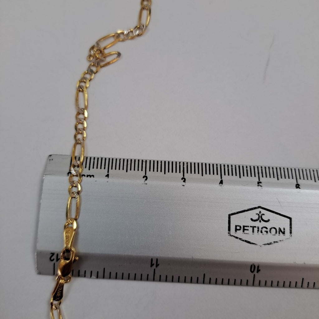 CADENAS TEJIDO 3X1 DIAMANTADO ORO 10K 55 CM 6.4 GR (NUEVO)