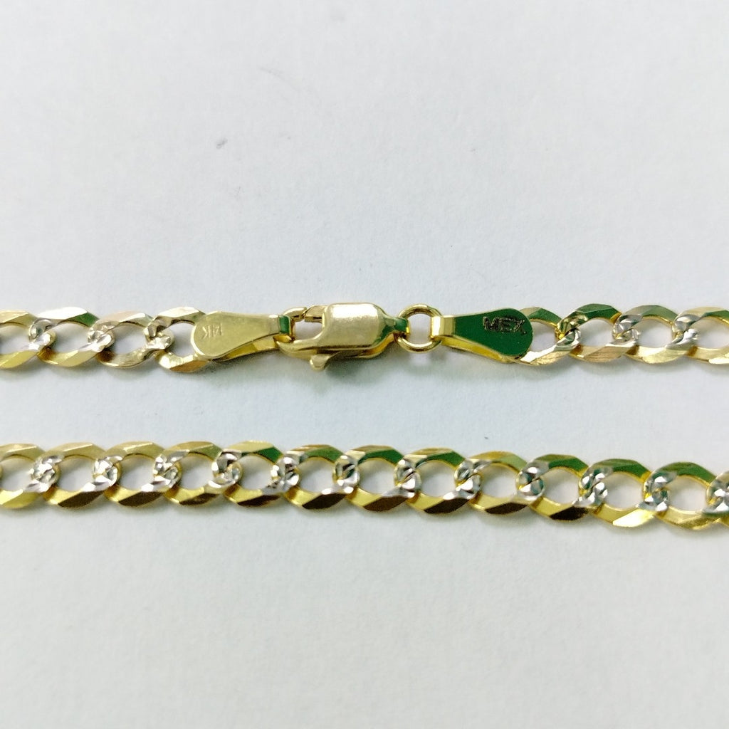 PULSERAS TEJIDO BARBADA DIAMANTADA ORO 14K 21 CM 5 GR (NUEVO)