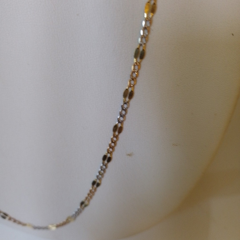 CADENA ORO, ORO BLANCO 14 K 4.4 GRMS (SEMINUEVO)