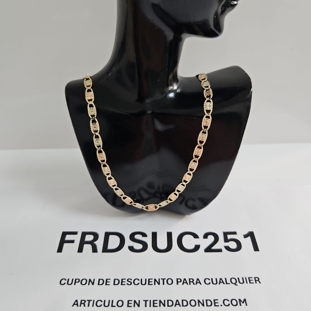 CADENAS TEJIDO GUCHI ORO 10K 55 CM 6.9 GR (NUEVO)