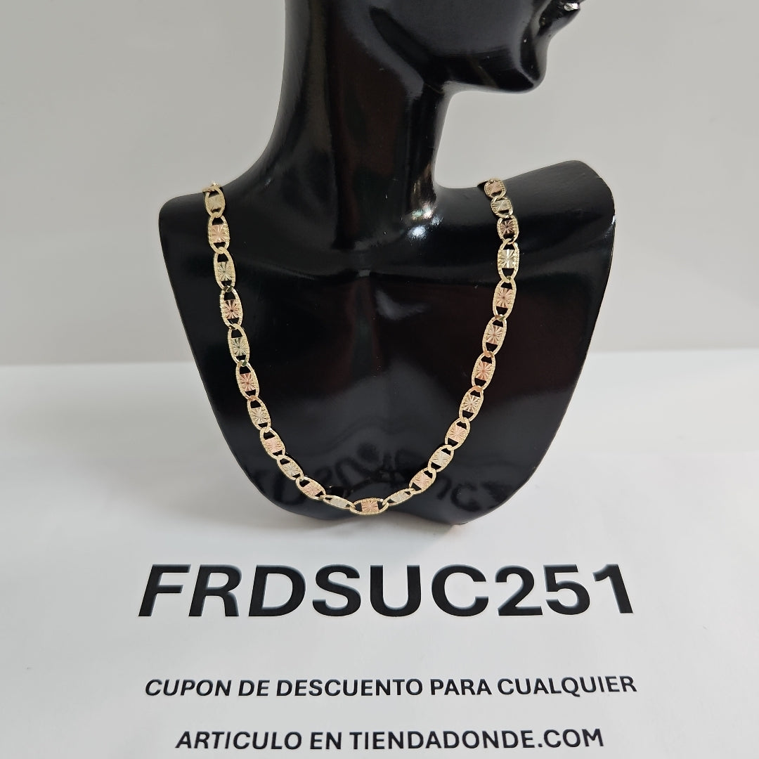 CADENAS TEJIDO GUCHI ORO 10K 55 CM 6.9 GR (NUEVO)