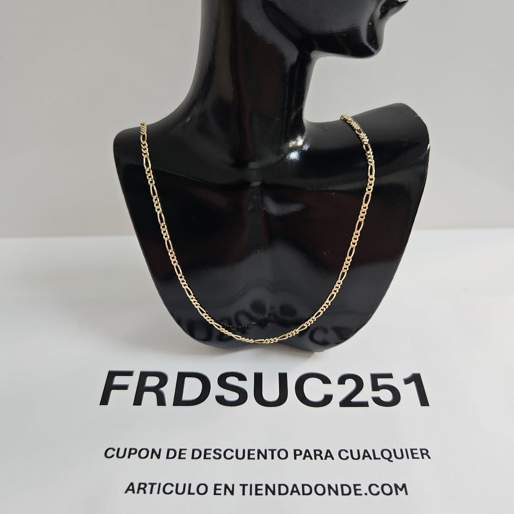 CADENAS TEJIDO 3X1 ORO 14K 55 CM 2.7 GR (NUEVO)