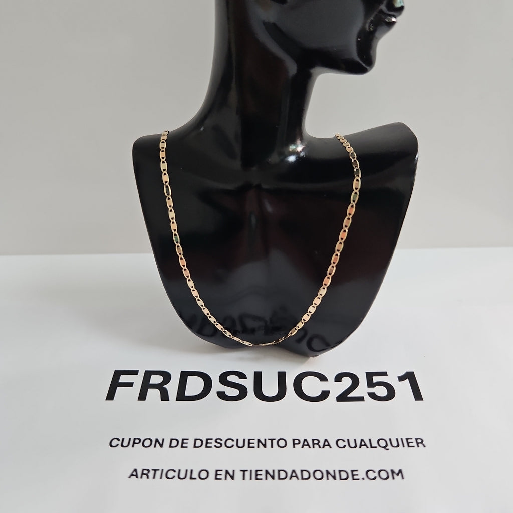 CADENAS TEJIDO ESPEJO ORO 10K 55 CM 1.7 GR (NUEVO)