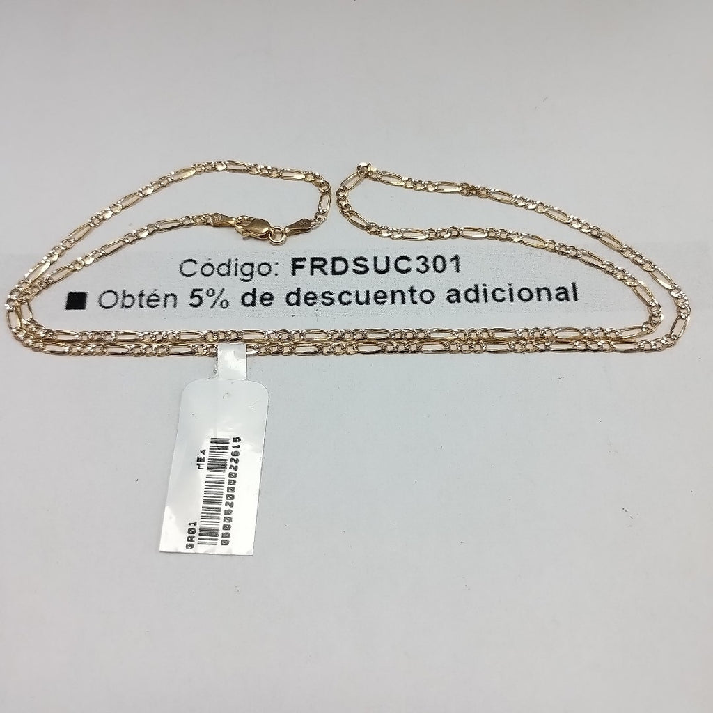 CADENAS TEJIDO 3X1 ORO 14K 55 CM 4.8 GR (NUEVO)