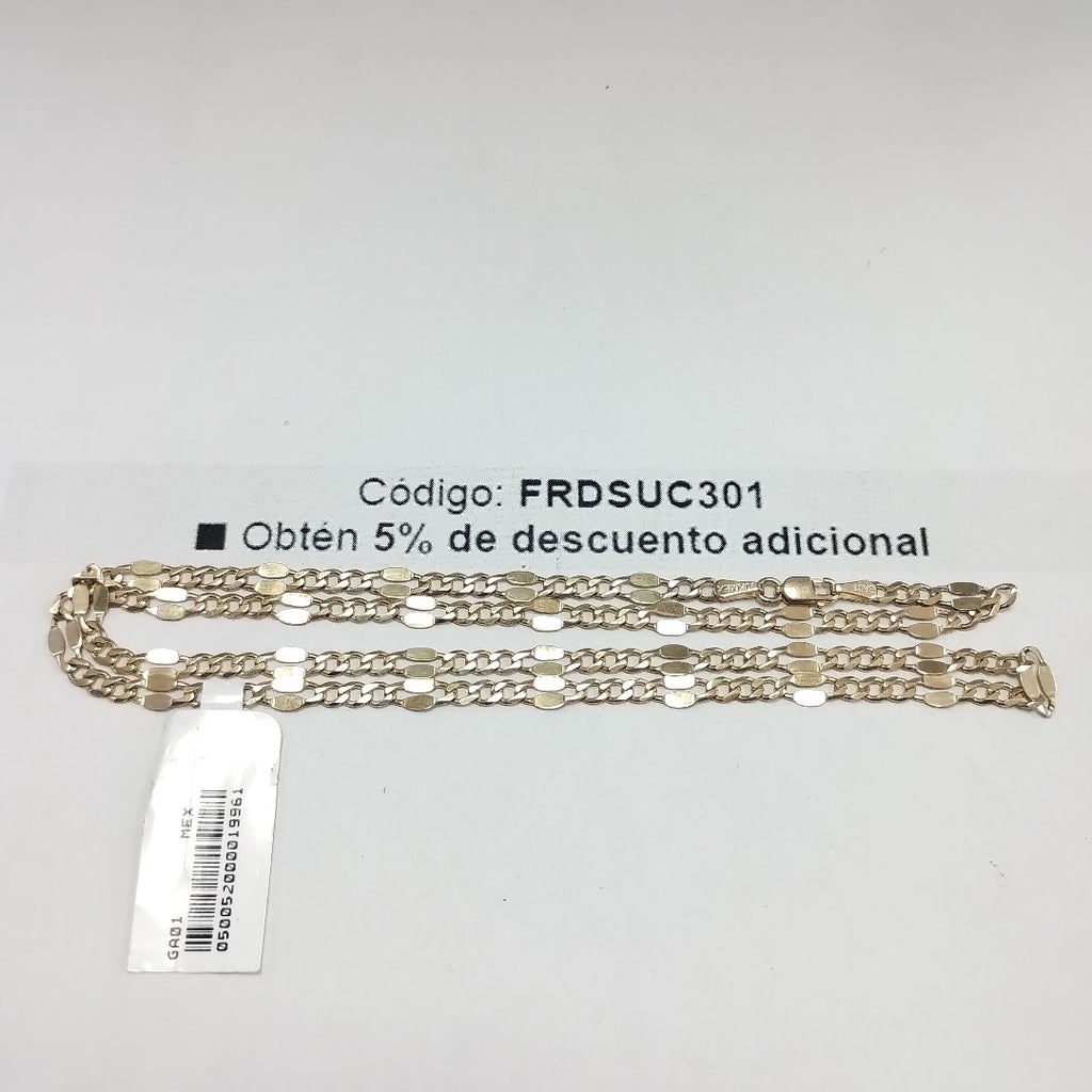 CADENAS TEJIDO ESPECIAL ORO 10K 50 CM 6.4 GR (NUEVO)