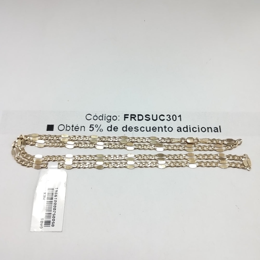 CADENAS TEJIDO ESPECIAL ORO 10K 50 CM 6.4 GR (NUEVO)