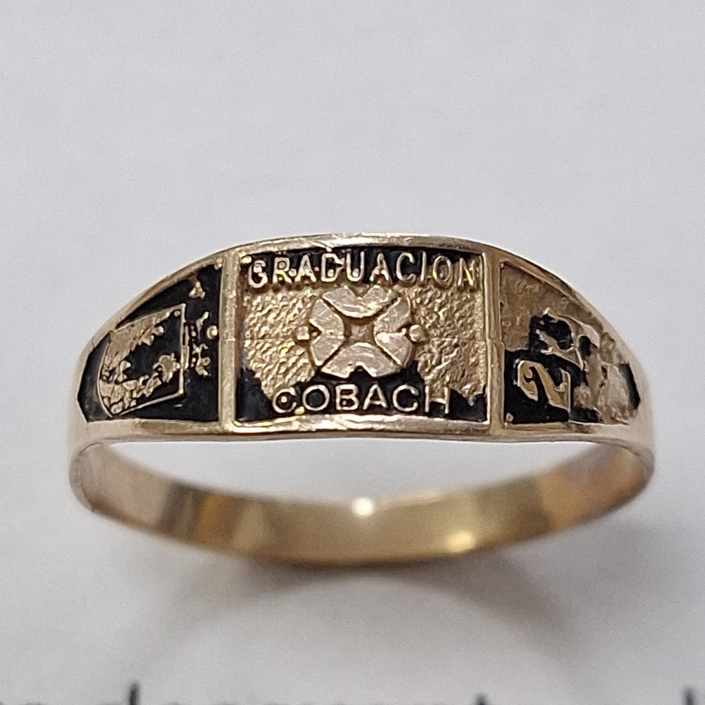 ANILLO DE GRADUACIÓN ORO 8 K 1.2 GRMS (SEMINUEVO)
