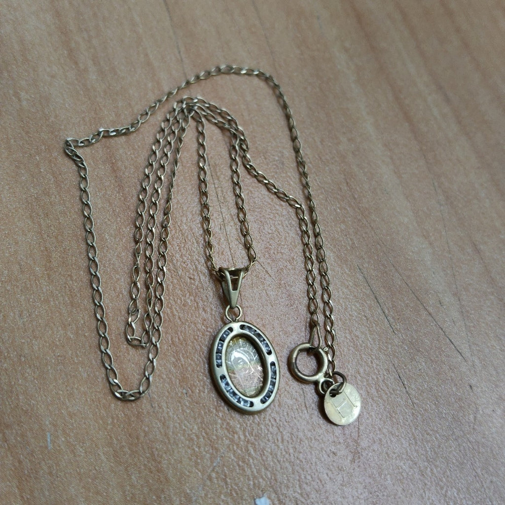 CADENA, MEDALLA RELIGIOSA ORO 10 K 1.5 GRMS (SEMINUEVO)