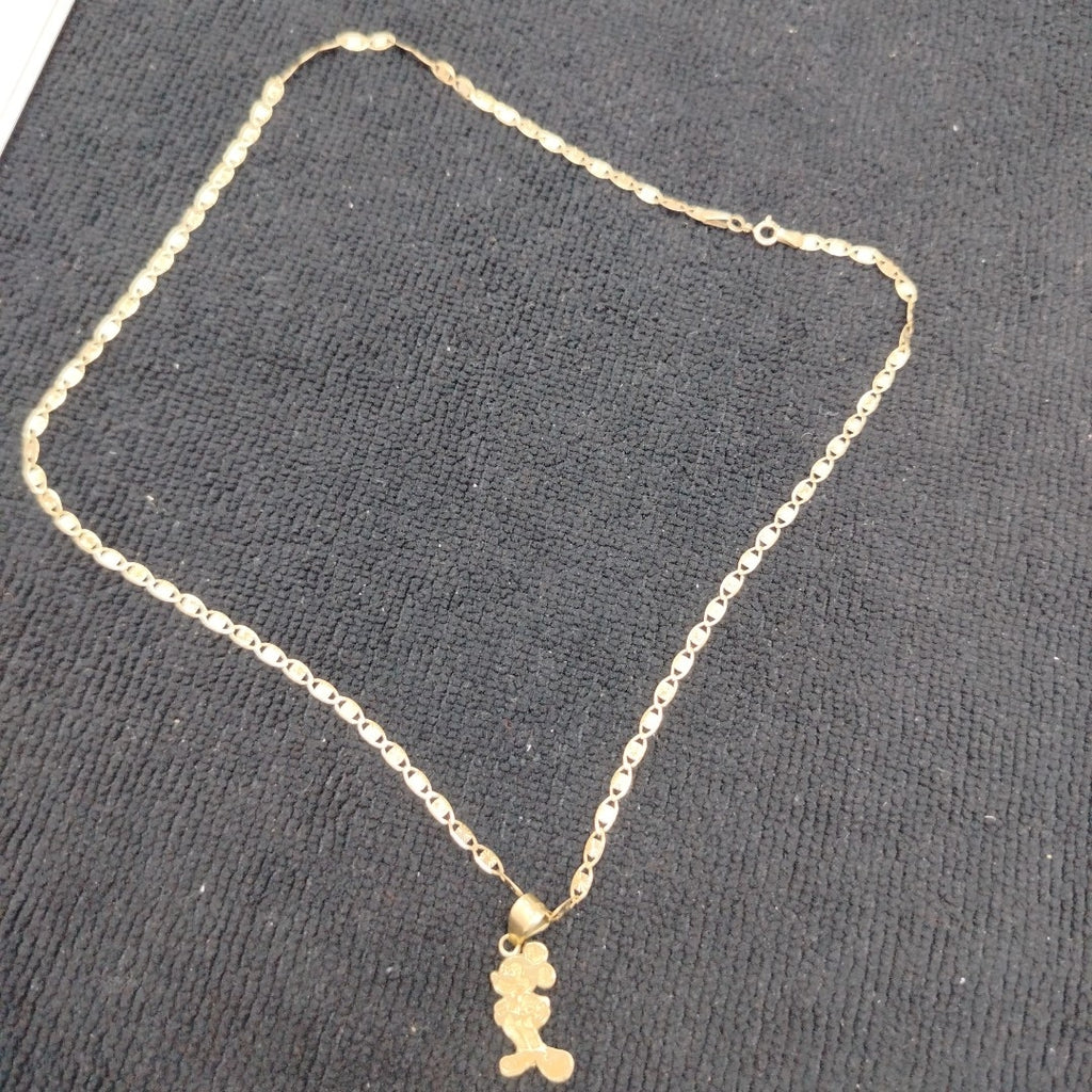 CADENA, DIJE ORO COMBINADO 10 K 4.8 GRMS (SEMINUEVO)