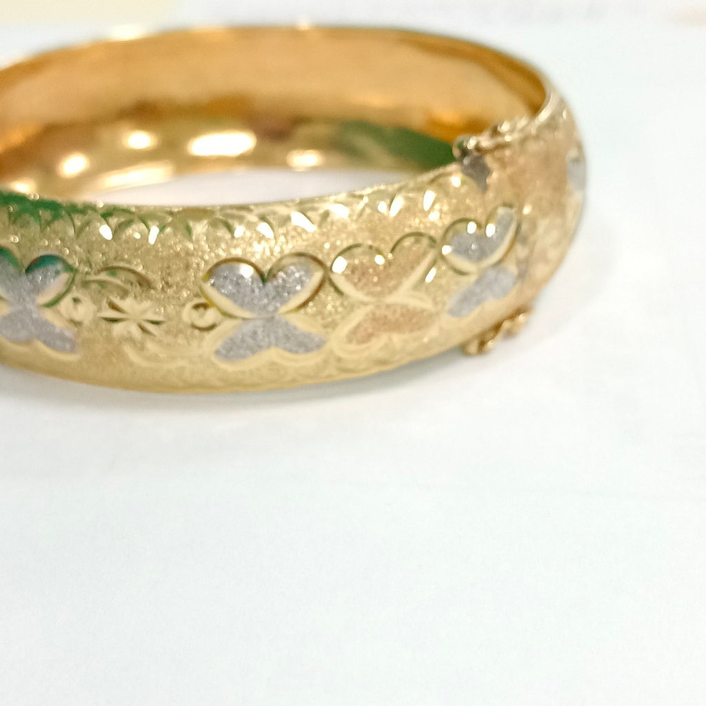 PULSERA RIGIDA ORO, ORO COMBINADO 14 K 18.4 GRMS (SEMINUEVO)