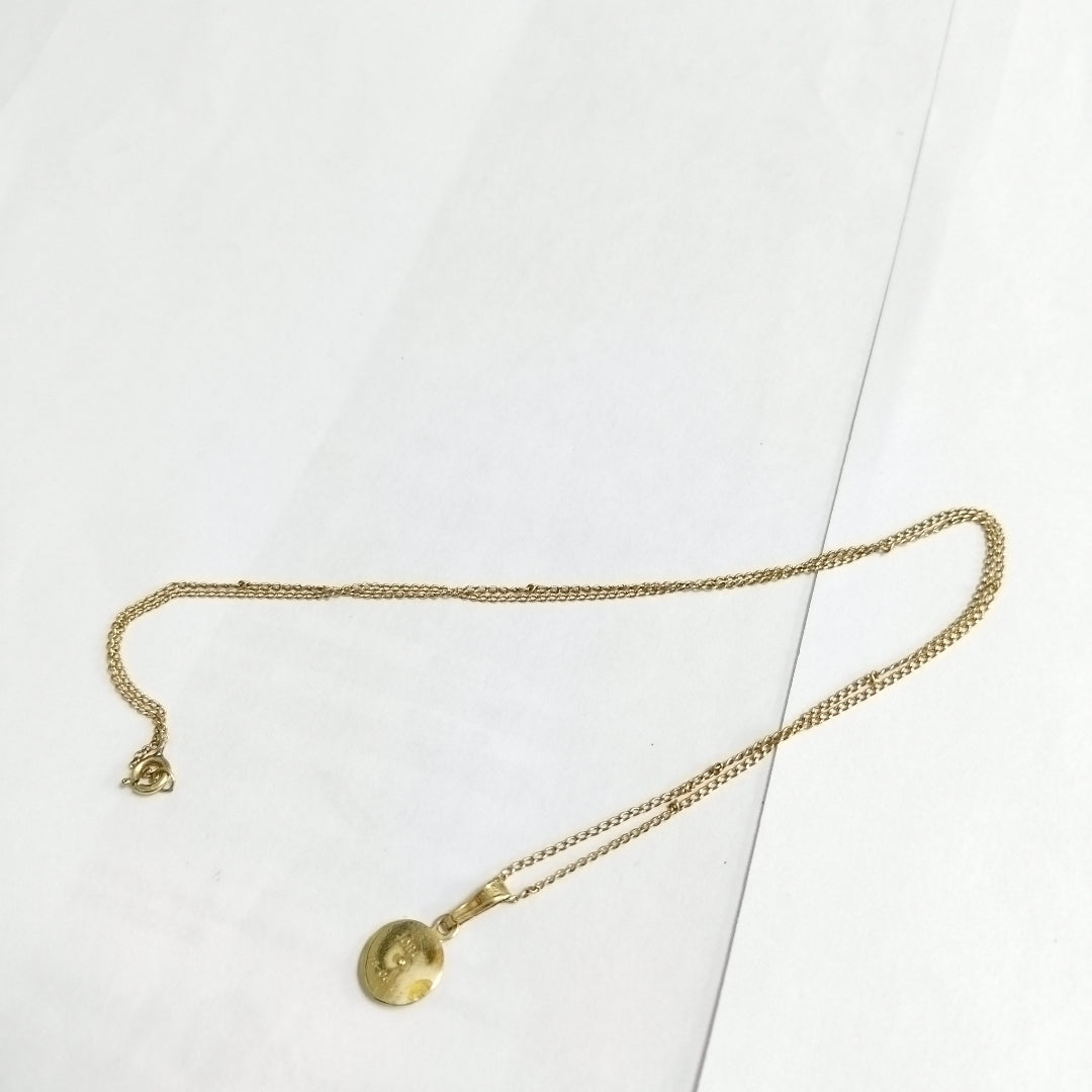 CADENA,MEDALLA RELIGIOSA ORO 14 K 2,20 GRMS (SEMINUEVO)