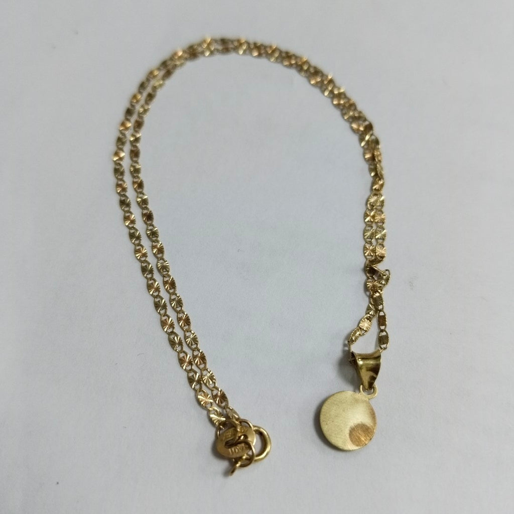 CADENA,MEDALLA RELIGIOSA ORO 10 K 1,60 GRMS (SEMINUEVO)