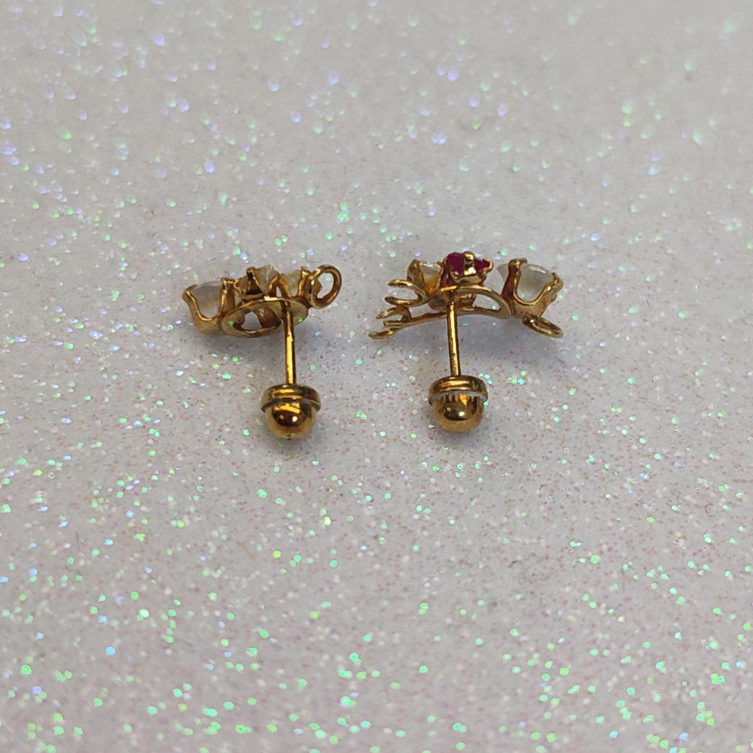 BROQUELES PAR ORO 14 K 1.1 GRMS (SEMINUEVO)
