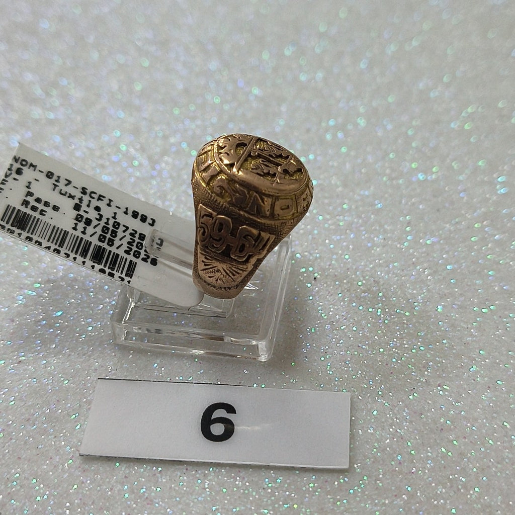 ANILLO DE GRADUACIÓN ORO 10 K 9.8 GRMS (SEMINUEVO)