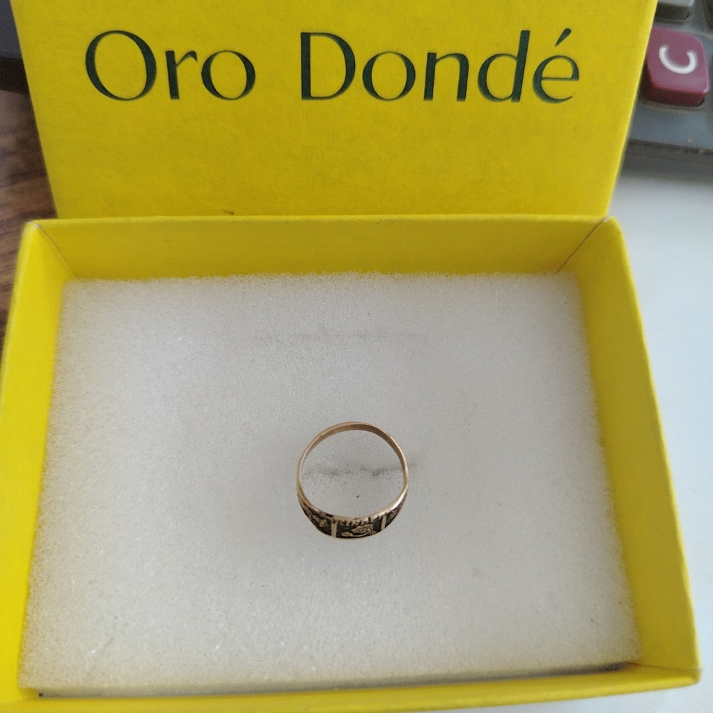 ANILLO DE GRADUACIÓN ORO 8 K 0.7 GRMS (SEMINUEVO)