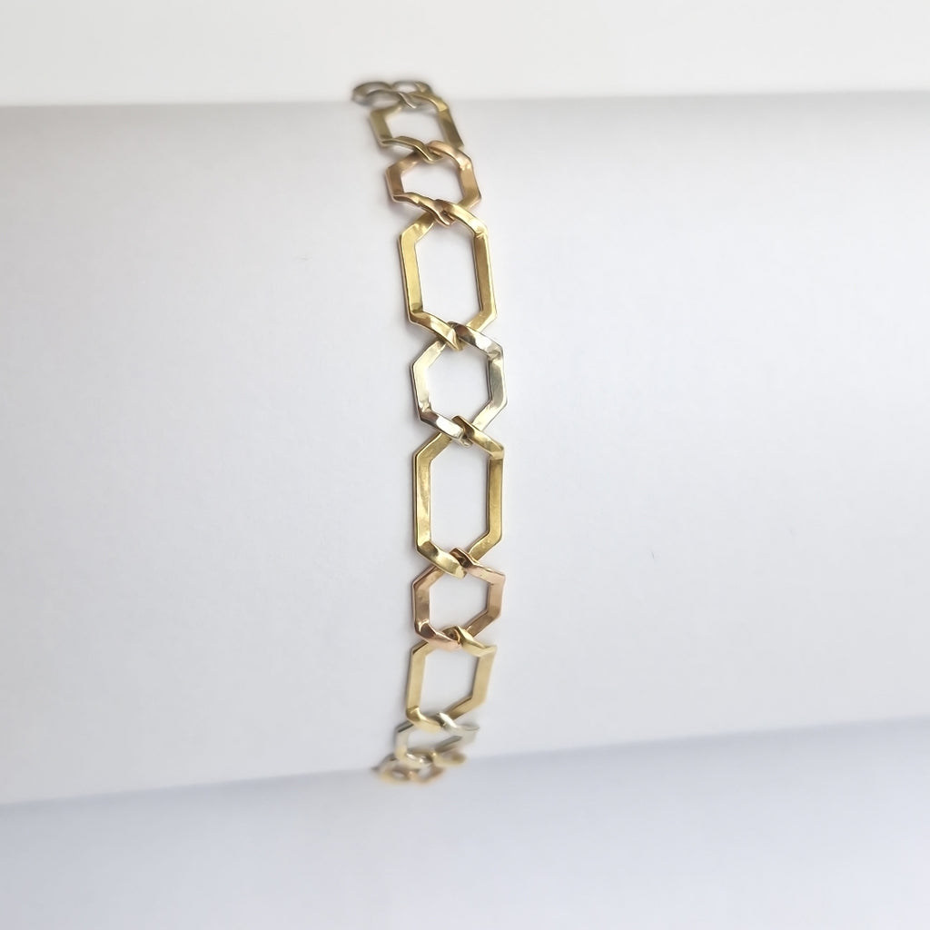 PULSERA ORO,ORO COMBINADO 14 K 5,60 GRMS (SEMINUEVO)
