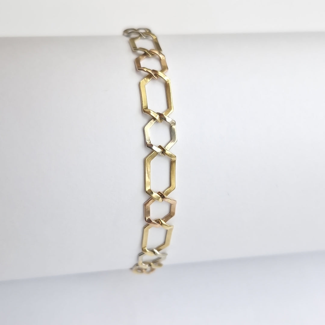 PULSERA ORO,ORO COMBINADO 14 K 5,60 GRMS (SEMINUEVO)