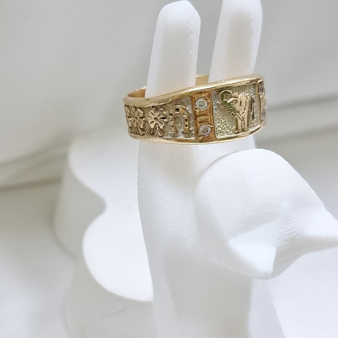 ARGOLLA DE LA SUERTE ORO 14 K 4.4 GRMS (SEMINUEVO)