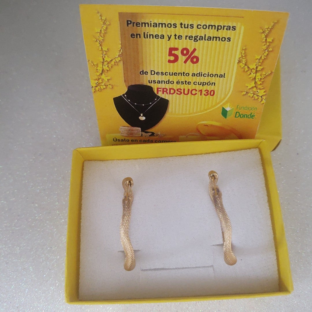 ARRACADAS PAR ORO 14 K 3.5 GRMS (SEMINUEVO)