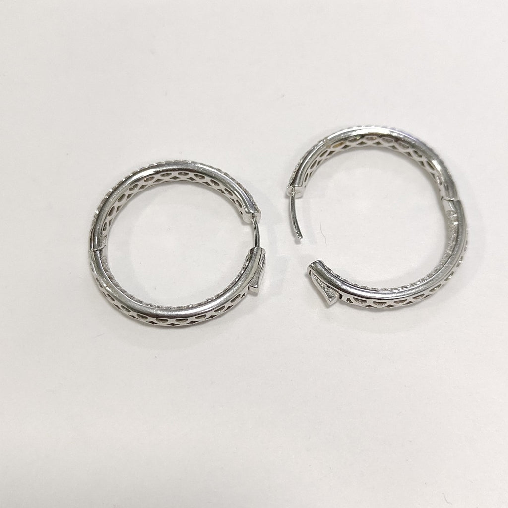 ARRACADAS PAR ORO, ORO BLANCO 18 K 12.7 GRMS (SEMINUEVO)