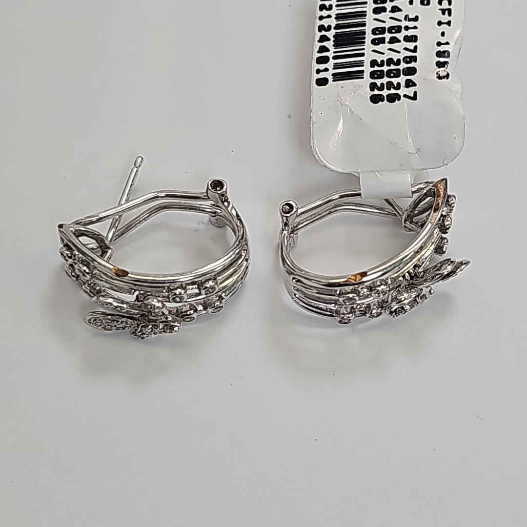 ARETES PAR ORO BLANCO 14 K 4,90 GRMS (SEMINUEVO)