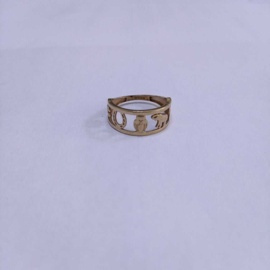 ARGOLLA DE LA SUERTE ORO 14 K 2.1 GRMS (SEMINUEVO)