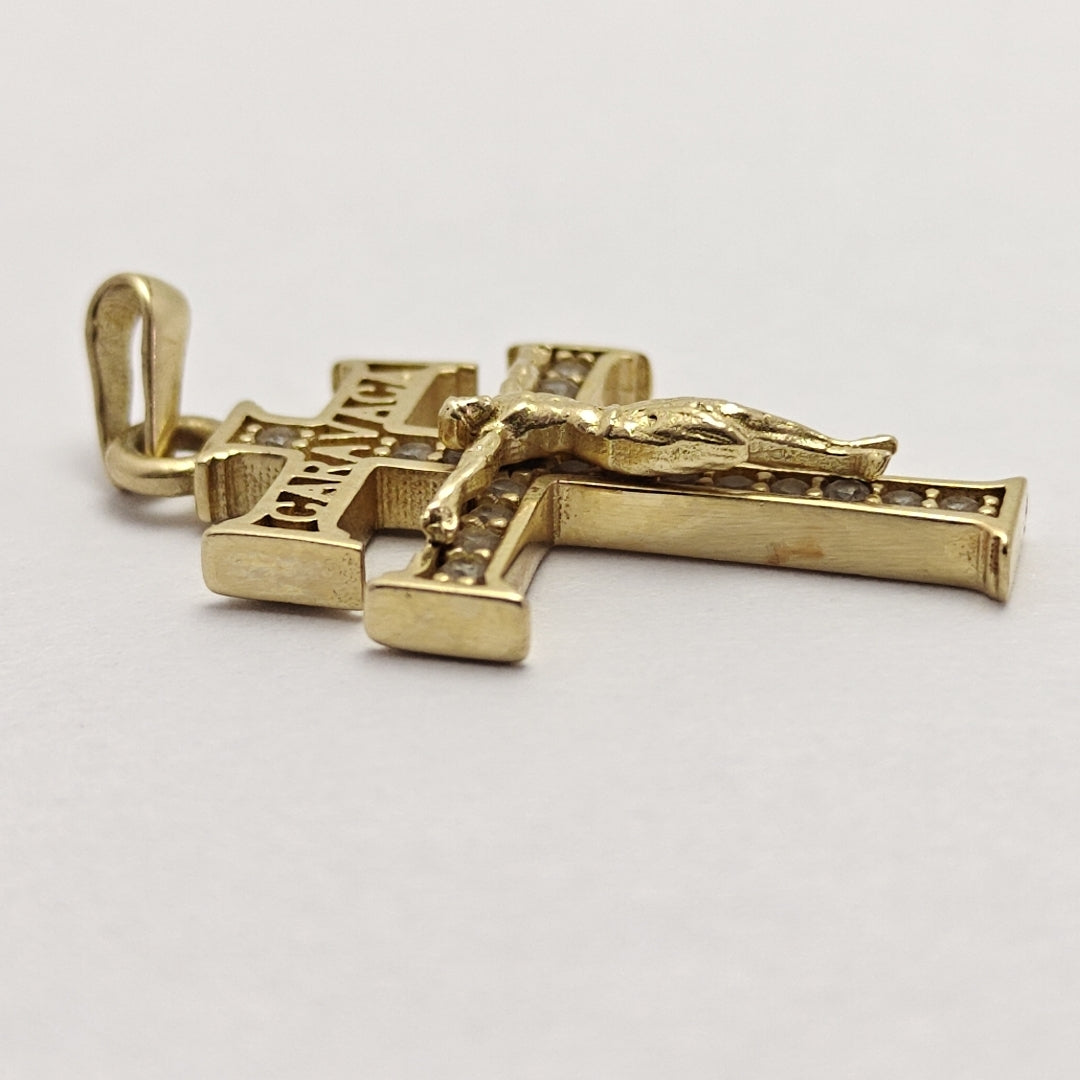 CRUZ DE CARAVACA ORO 14 K 2,30 GRMS (SEMINUEVO)