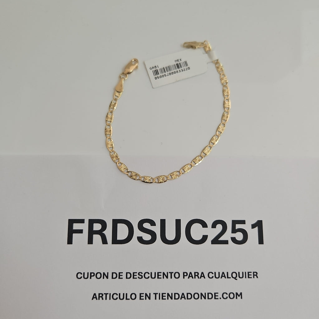 PULSERAS GUCHI ORO 14K 18 CM 2.9 GR (NUEVO)
