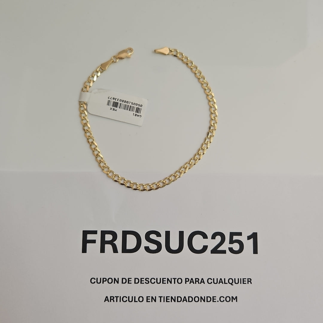 PULSERAS BARBADA ORO 14K 21 CM 5.2 GR (NUEVO)