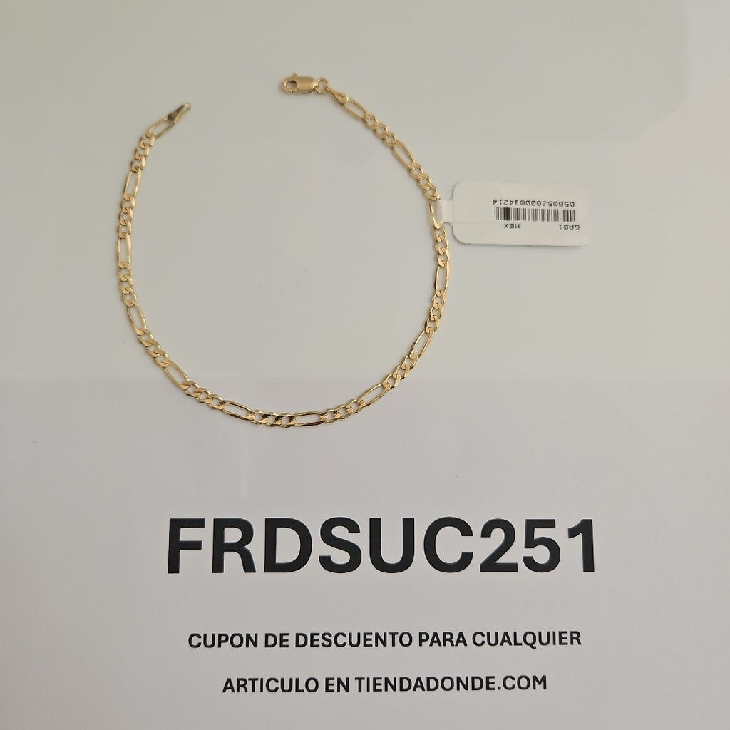 PULSERAS 3X1 ORO 14K 21 CM 3.3 GR (NUEVO)