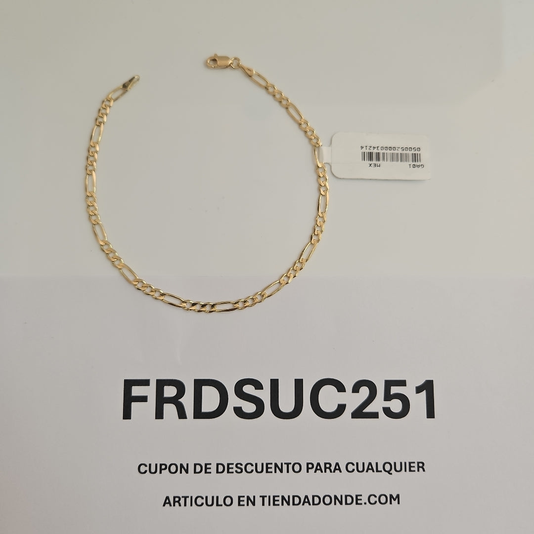 PULSERAS 3X1 ORO 14K 21 CM 3.3 GR (NUEVO)