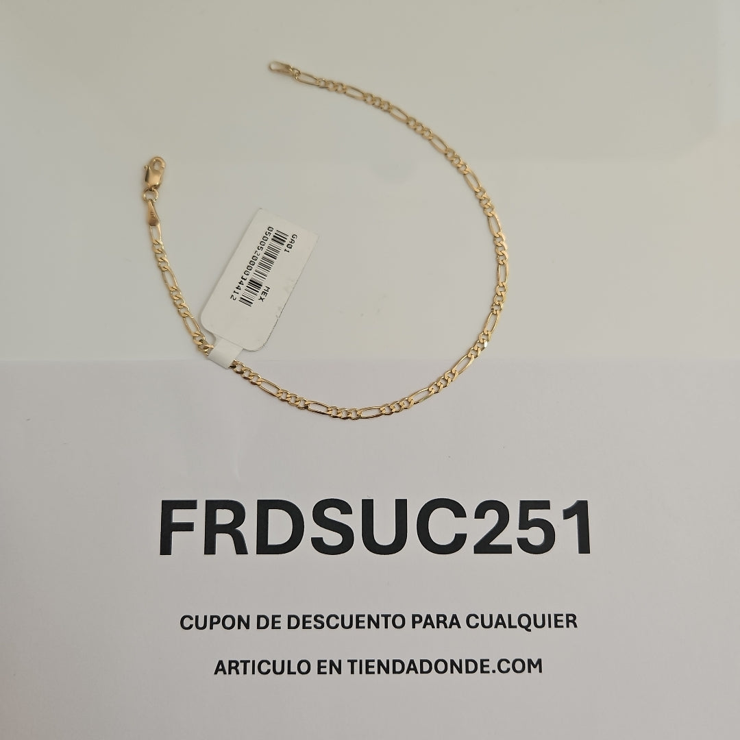PULSERAS 3X1 ORO 14K 21 CM 2.1 GR (NUEVO)