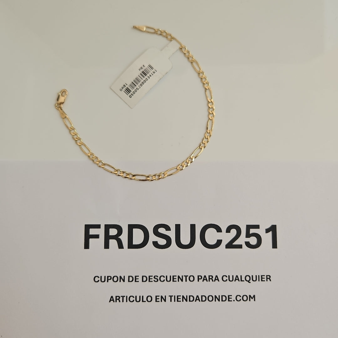 PULSERAS 3X1 ORO 14K 18 CM 2.9 GR (NUEVO)