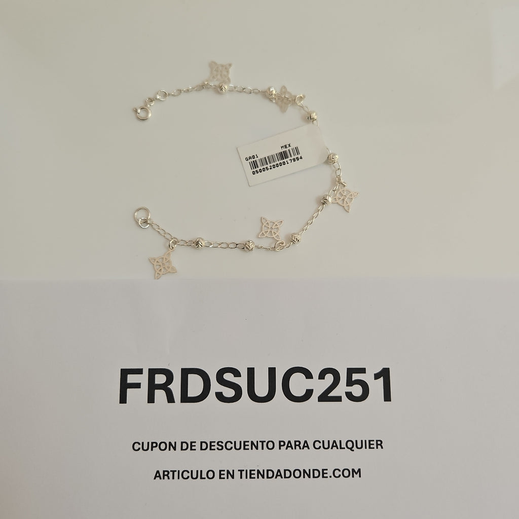 PULSERA TEJIDO ESPECIAL PLATA .925 18 CM 3.2 GR (NUEVO)