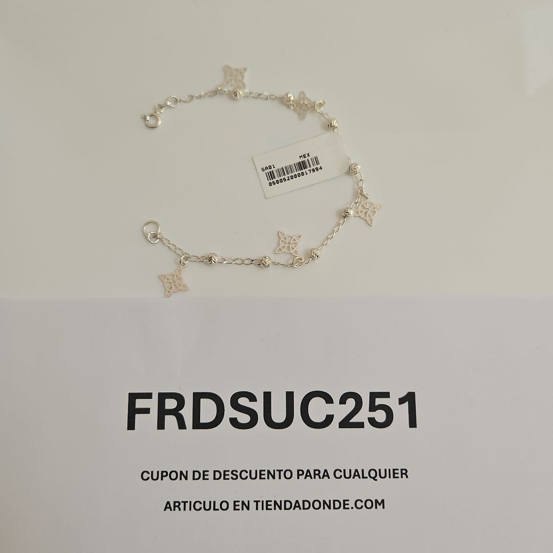 PULSERA TEJIDO ESPECIAL PLATA .925 18 CM 3.2 GR (NUEVO)