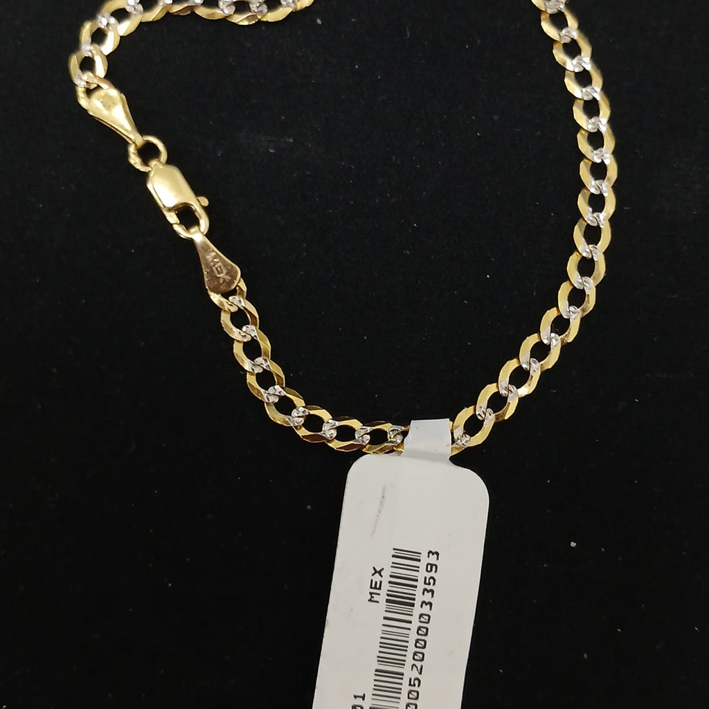 CADENAS BARBADA DIAMANTADA ORO 14K 60 CM 9.5 GR (NUEVO)