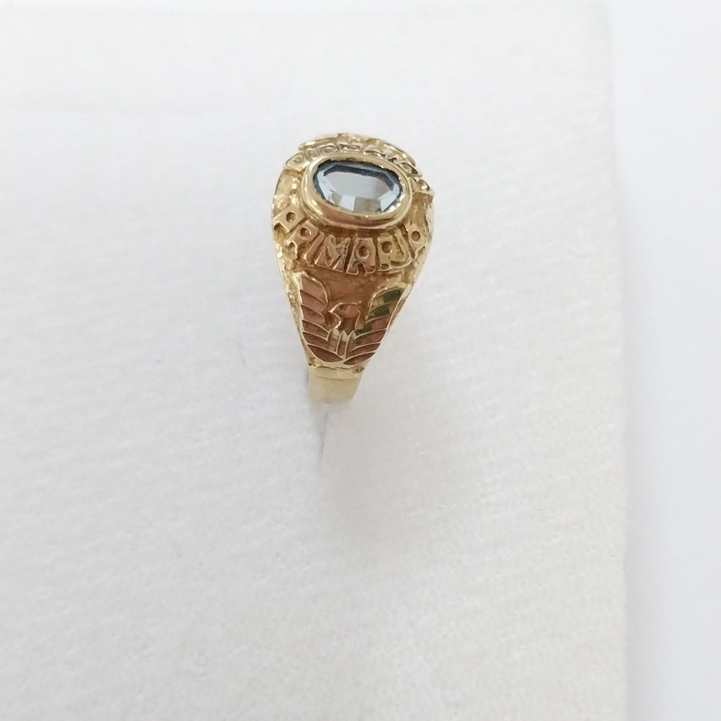 ANILLO DE GRADUACIÓN ORO 10 K 1.8 GRMS (SEMINUEVO)
