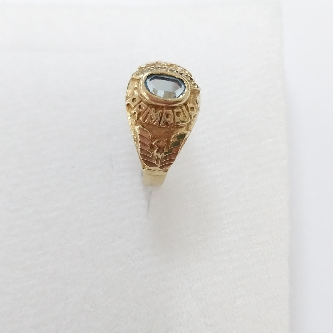 ANILLO DE GRADUACIÓN ORO 10 K 1.8 GRMS (SEMINUEVO)