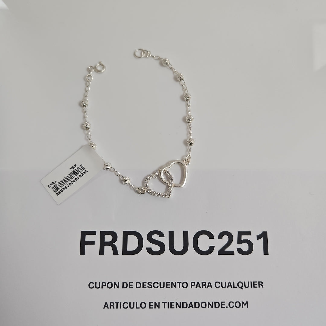PULSERA TEJIDO TEJIDO ESPECIAL PLATA .925 18 CM 4 GR (NUEVO)