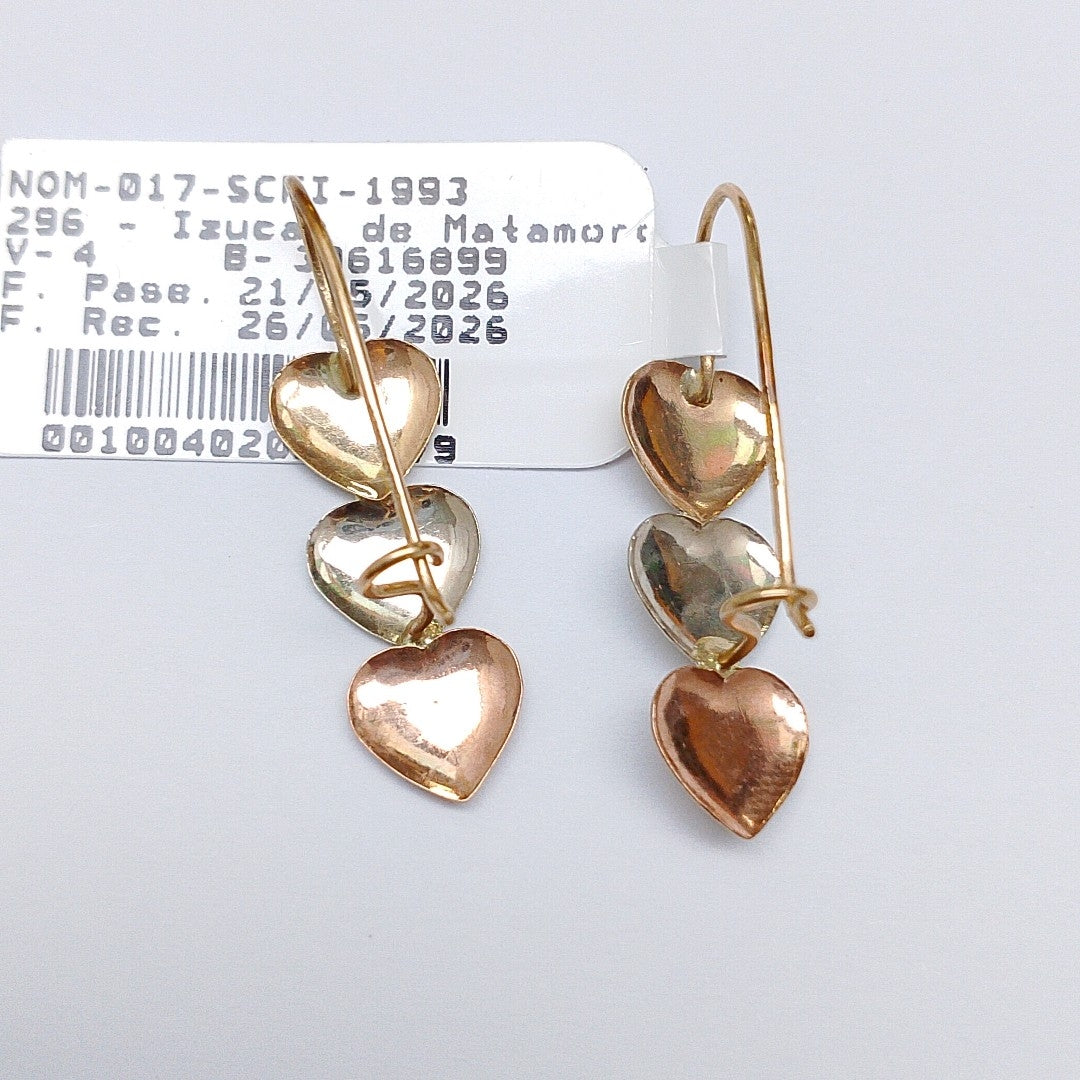 ARETES PAR ORO 14 K 1.2 GRMS (SEMINUEVO)