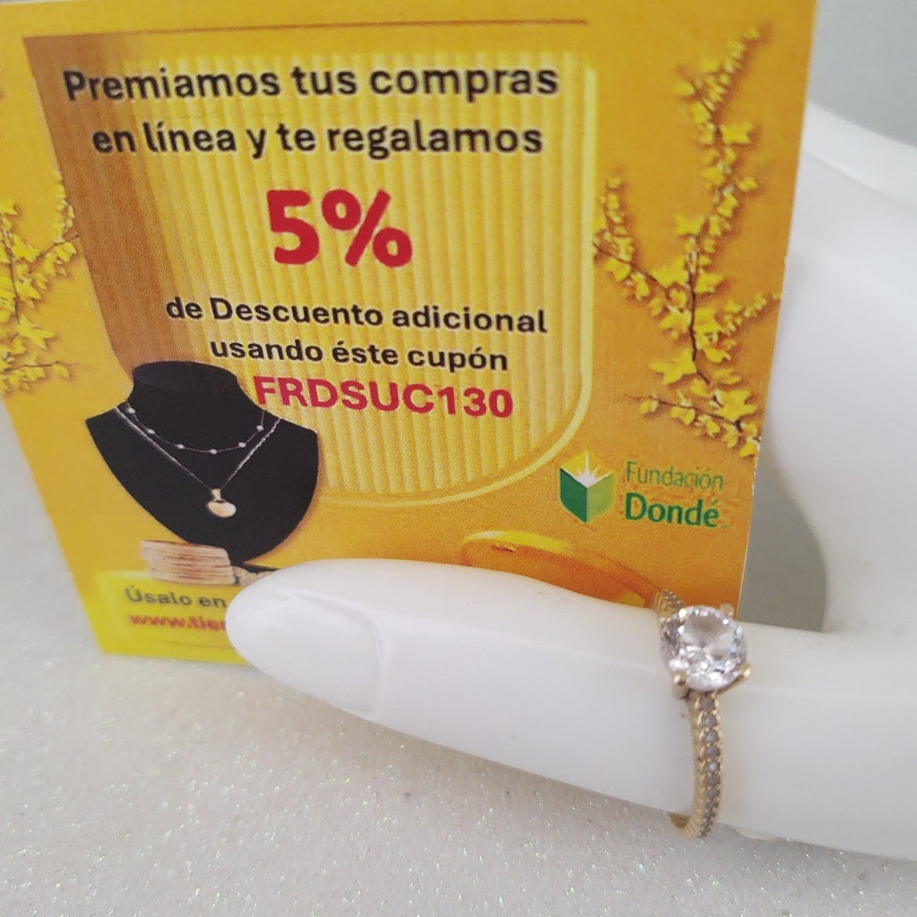 SOLITARIO ORO 14 K 2.3 GRMS (SEMINUEVO)