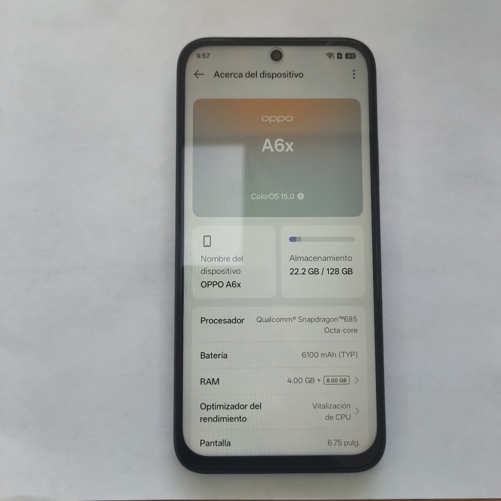 CELULAR OPPO A6X CPH2819 (2025) 128 GB 4 GB RAM (SEMINUEVO)