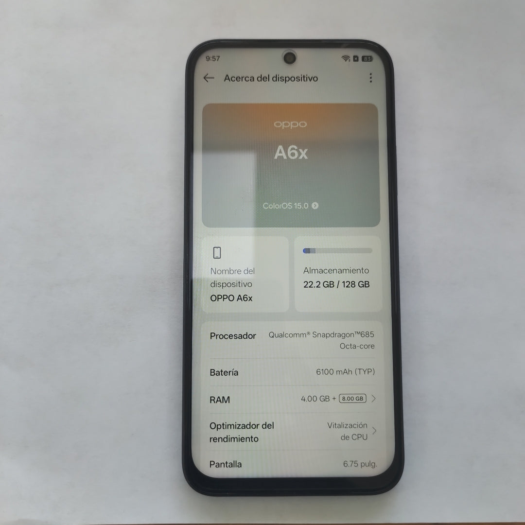 CELULAR OPPO A6X CPH2819 (2025) 128 GB 4 GB RAM (SEMINUEVO)