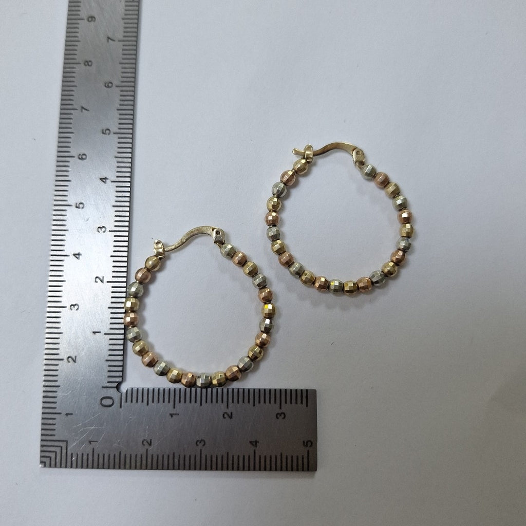 ARRACADAS PAR ORO, ORO COMBINADO 10 K 3.7 GRMS (SEMINUEVO)
