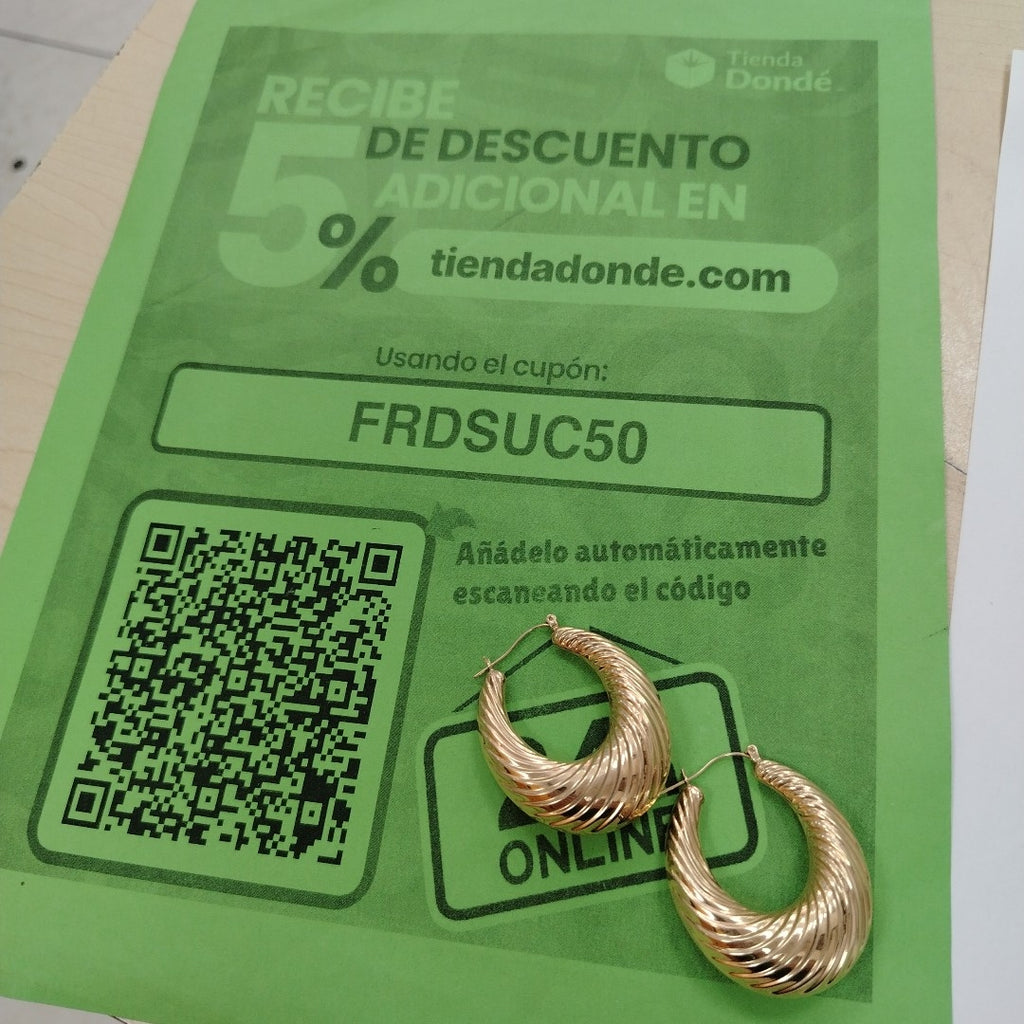 ARRACADAS PAR ORO 14 K 8.3 GRMS (SEMINUEVO)