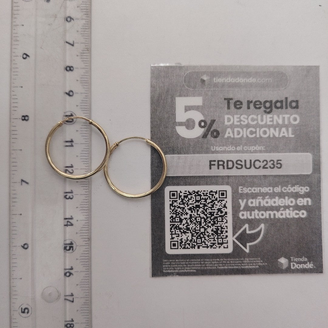ARRACADAS PAR ORO 14 K 1 GRMS (SEMINUEVO)