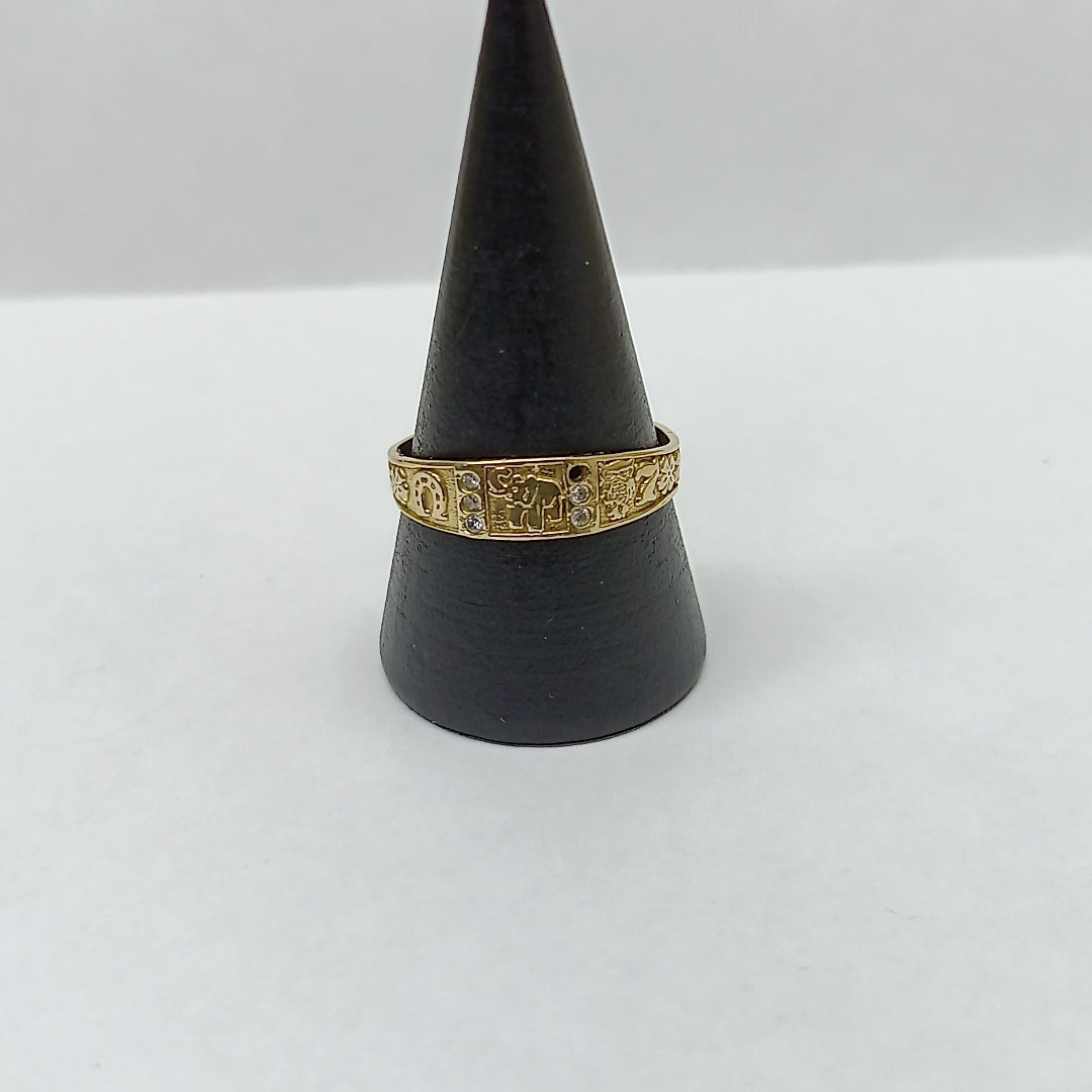 ANILLO DE GRADUACIÓN ORO 14 K 1.8 GRMS (SEMINUEVO)